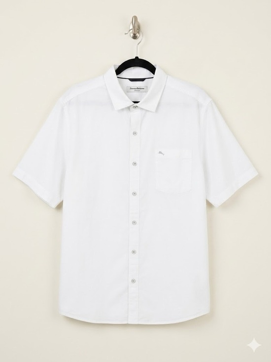 Tommy Bahama Other - EUC Tommy Bahama White Short-Sleeve Button-Down Shirt